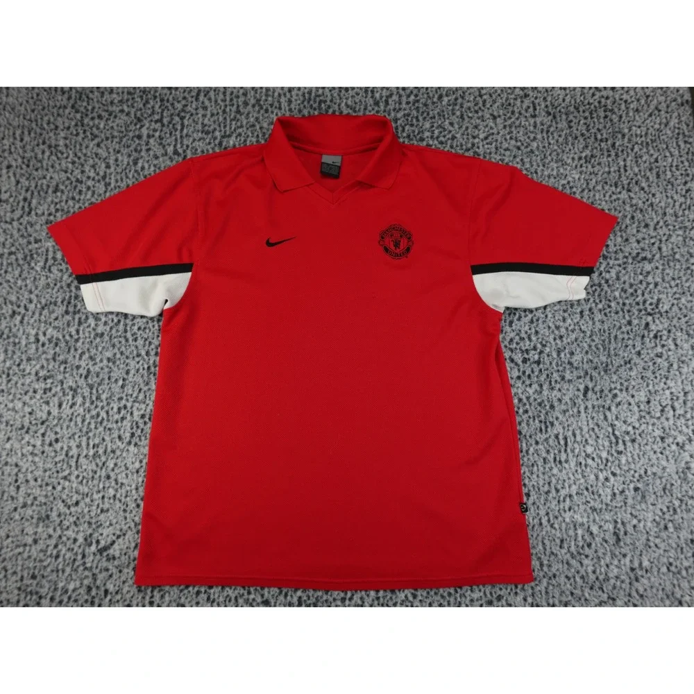 Nike Manchester United Polo‎ Mens Large Red Good Embroidered Crest S30711PKM